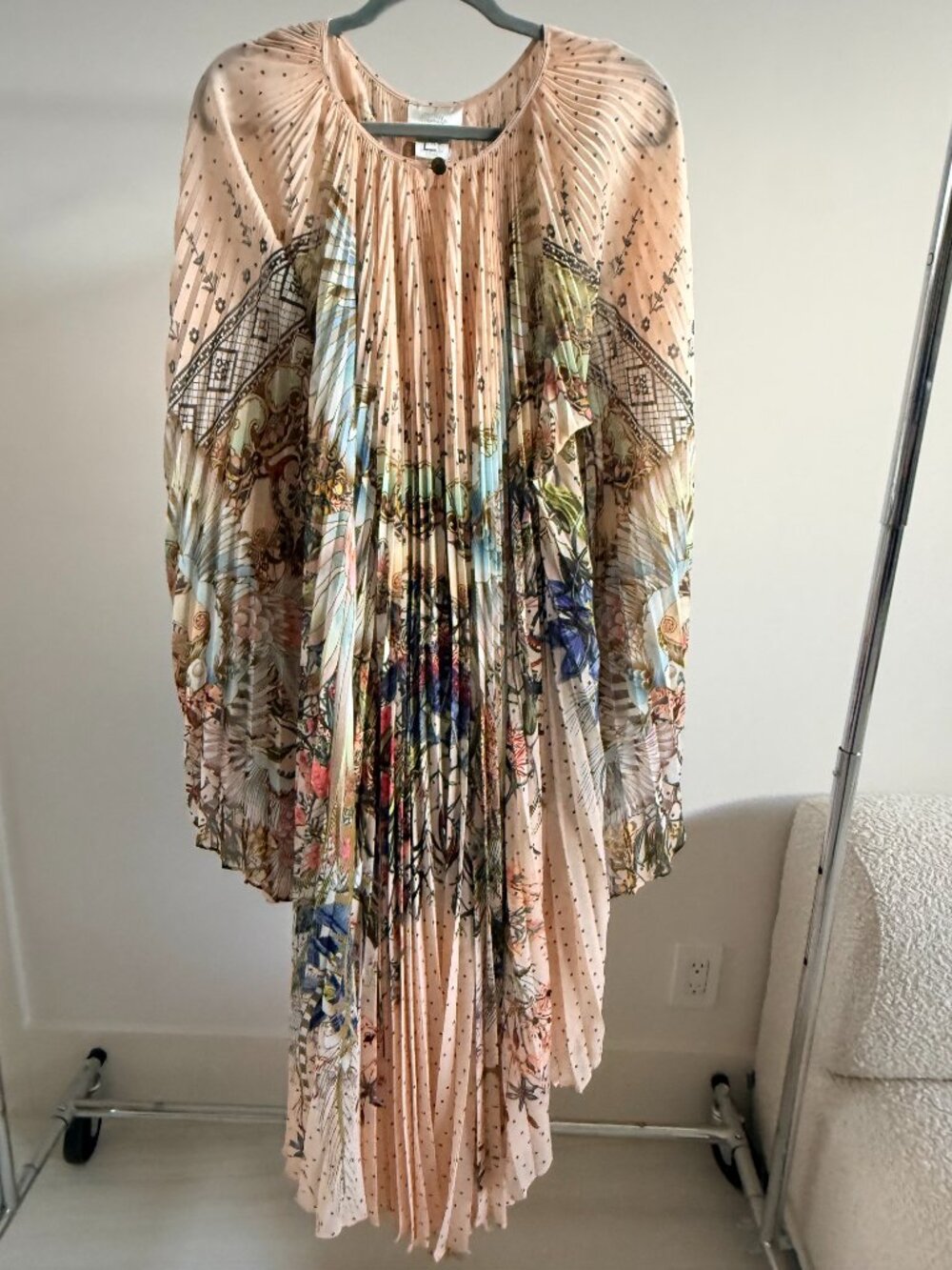 Pleated maxi dress
